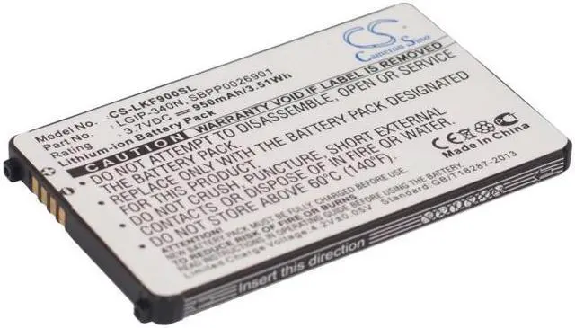 Main image of Estry Battery Replacement for LG AX265 BANTER GW525 GT550 Encore GW370 VN530 Octane VN530 Neon II Banter AX265 UX840 Xenon GR500 GW520 VM-101 LX265 RUMOR 2 LGIP-340N SBPP0026901 SPPP0018575