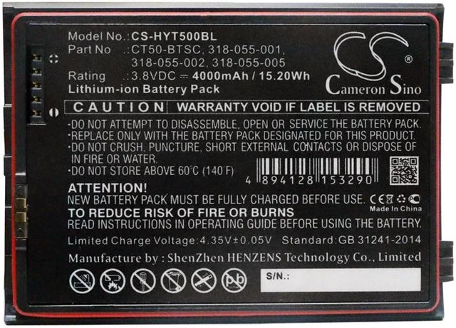 Alt view image 3 of 3 - Estry Battery Replacement for CT40XP CT40 318-055-001 318-055-011 318-055-002 318-055-005 CT50-BTSC 318-055-067