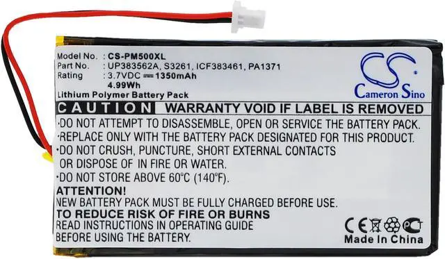 Alt view image 5 of 5 - Estry Battery Replacement for Palm M505 M515 M500 PA1371 ICF383461 LAB363562B UP383562A S3261 IA1TB12B1