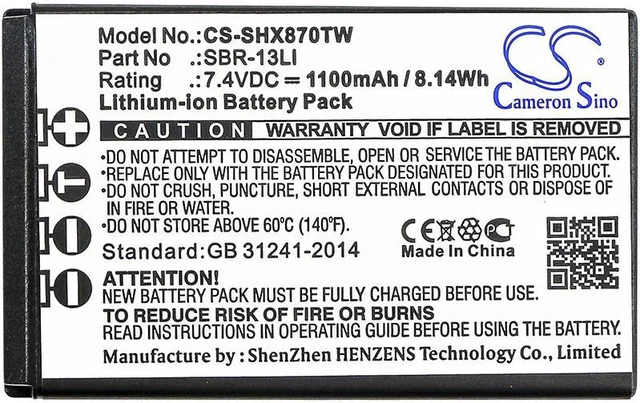 Alt view image 3 of 3 - Estry Battery Replacement for Horizon HX870E HX870 SBR-13LI