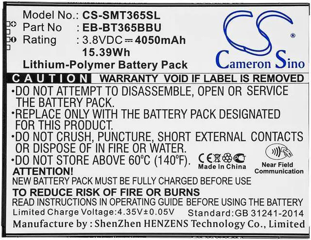 Alt view image 3 of 3 - Estry Battery Replacement for SM-T390 Tab Active 2 Wi Tab Active 2 8.0 Tab Active 2 Tab Active 4G LTE SM-T365 Tab Active LTE SM-T360UD EB-BT365BBUBUS EB-BT365BBC GH43-04317A EB-BT365BBU EB-BT365BBE