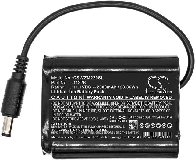 Alt view image 3 of 5 - Estry Battery Replacement for Venture Heat ZMCB2200 MC-1645 1122B