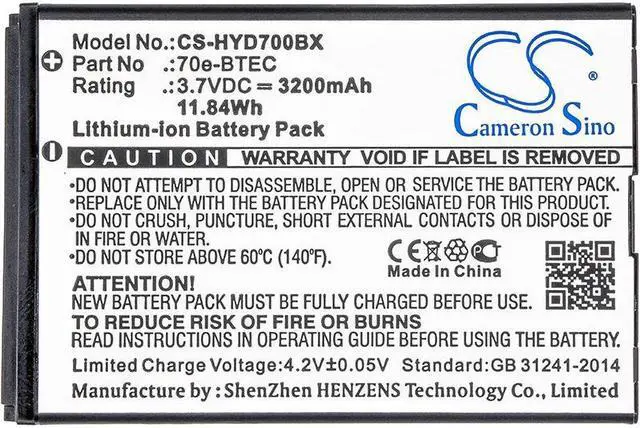 Alt view image 3 of 3 - Estry Battery Replacement for Dolphin 70e 75e 60s 60S-BATT-1 70e-BTEC BAT-EXTENDED-01
