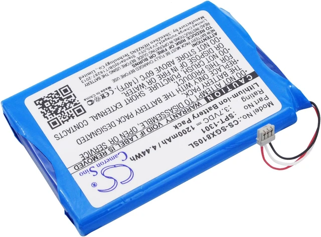 Alt view image 2 of 5 - Estry Battery Replacement for SkyGolf SkyCaddie X8F-SC SPT-1301