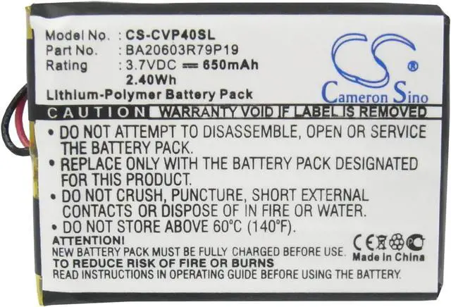 Alt view image 5 of 5 - Estry Battery Replacement for Creative V Plus Zen V DAP-FL0040 V BA20603R79919