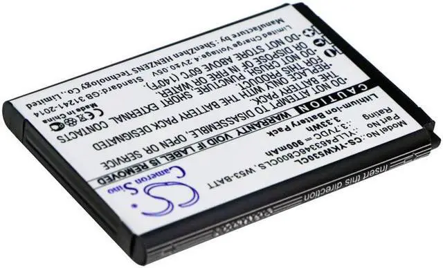 Alt view image 2 of 3 - Estry Battery Replacement for W78H W73H W73 W73P W53h W53P W53 W53-BATT YLLP523446C1010CTM YLLP463346C800CLS