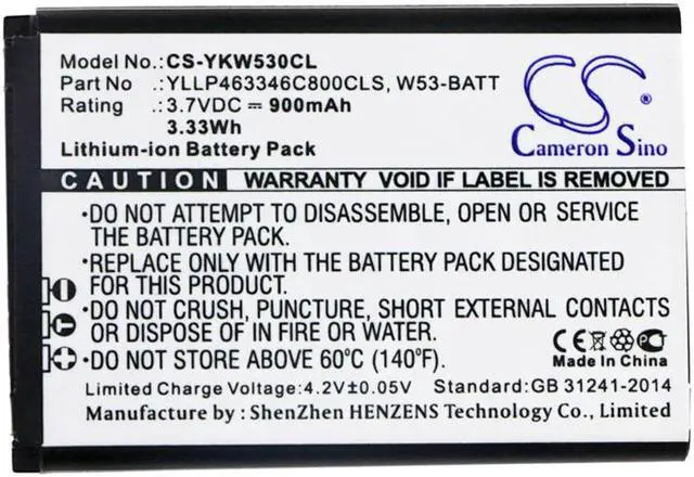 Alt view image 3 of 3 - Estry Battery Replacement for W78H W73H W73 W73P W53h W53P W53 W53-BATT YLLP523446C1010CTM YLLP463346C800CLS