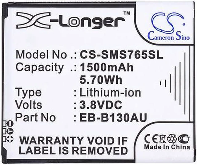 Alt view image 5 of 5 - Estry Battery Replacement for SM-310R5 Jitterbug 3 SM-310 GreatCall 3 SM-S765C SM-G310R5 EB-B130AE EB-B130AU