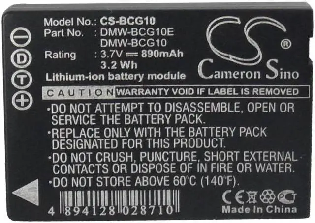 Alt view image 5 of 5 - Estry Battery Replacement for Lumix DMC-TZ10EG-K Lumix DMC-TZ7EG-S Lumix DMC-ZS7K Lumix DMC-TZ10K Lumix DMC-ZR1A Lumix DMC-TZ7EG-R Lumix DMC-TZ10S DMW-BCG10E DMW-BCG10 DMW-BCG10GK DMW-BCG10PP