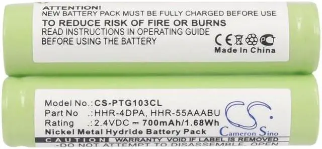 Alt view image 5 of 5 - Estry Battery Replacement for KX-TG6572R KX-TH1211B KX-TG9342 KX-TG9344 KX-TG1032S KX-TS3282B KX-TG6532B KX-TG9332T KX-TG6583T KX-TG939T KX-TG9382T KX-TG9371 KX-TG9322T HHR-4DPA HHR-55AAABU