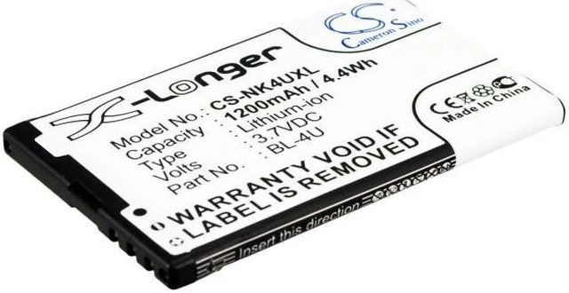Main image of Estry Battery Replacement for 500 3120C C5-06 C5-03 8800 Gold Arte C5-04 RM-840 5530 XpressMusi 515 C5-05 8800 Arte N515 301-1 C5-3 Asha 311 301 E75 E66 3120 Classic 8800 Carbon Arte Asha 305 BL-4U