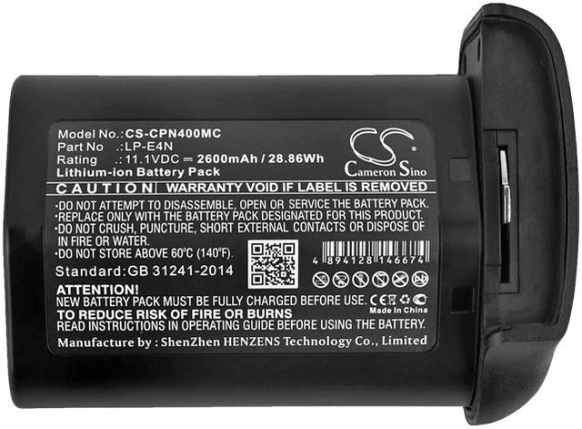 Alt view image 5 of 5 - Estry Battery Replacement for EOS 1DX Mark 2 EOS-1D Mark IV MR-14EX 1DS Mark 3 MT-24EX 580EX EOS-1D X EOS-1D MarkIII EOS-1Ds Mark III 1DX 1D Mark 3 550EX 580EX-II 1D Mark 4 540EZ LP-E4N