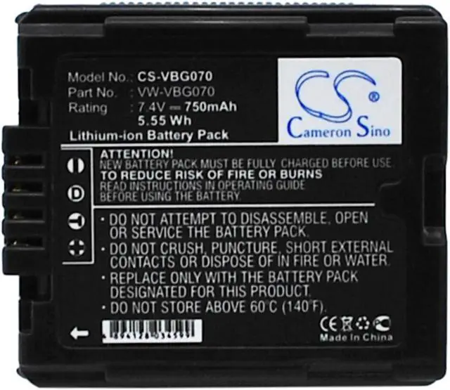 Main image of Estry Battery Replacement for SDR-H200 VDR-D50 SDR-H18 VDR-D210 PV-GS80 SD100 NV-GS500 PV-GS90 SDR-H41 HDC-SD5 PV-GS320 NV-GS330 PV-GS83 HDC-SD600 VW-VBG070-K VW-VBG070A VW-VBG070