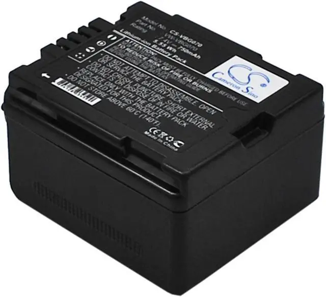 Alt view image 2 of 5 - Estry Battery Replacement for SDR-H200 VDR-D50 SDR-H18 VDR-D210 PV-GS80 SD100 NV-GS500 PV-GS90 SDR-H41 HDC-SD5 PV-GS320 NV-GS330 PV-GS83 HDC-SD600 VW-VBG070-K VW-VBG070A VW-VBG070