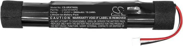 Alt view image 3 of 5 - Estry Battery Replacement for SRS-BTX300 SRS-X7 LIS2181HNPD