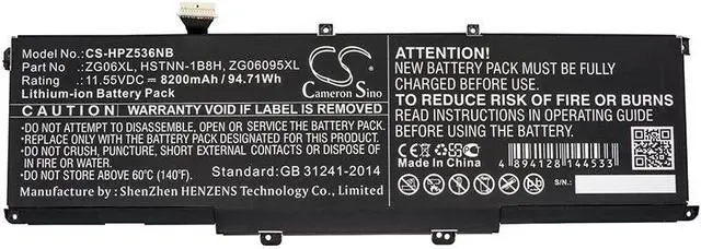Alt view image 3 of 4 - Battery Replacement for ZBook Studio x360 G5-4QH13EA ZBook Studio x360 G5 ZBook Studio G5 2ZC49EA ZBook Studio G5 2ZC50EA ZG06XL L07045-855 HSTNN-1B8H L07351-1C1 ZG06095XL