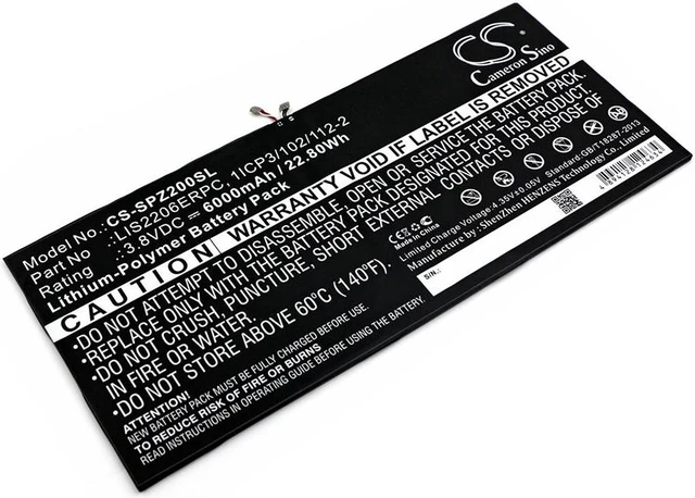 Main image of Estry Battery Replacement for SGP521 SGP561 SGP512 Xperia Tablet Z2 Castor SOT21 Xperia Tablet Z2 TD-LTE SGP511 SGP541 SGP551 LIS2206ERPC 1277-3631.1B 1ICP3/102/112-2