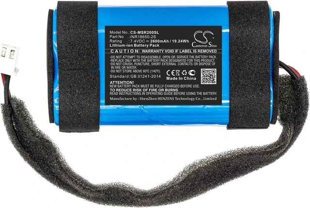 Alt view image 3 of 5 - Estry Battery Replacement for Monster Rove 2 INR18650-2S