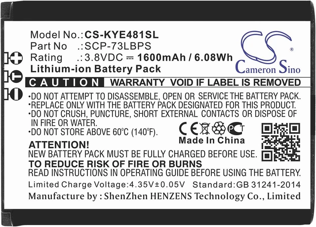 Alt view image 3 of 4 - Estry Battery Replacement for ky DuraXV Extreme DuraXE Epic E4830 E4831 DuraXV Extreme + E4811 DuraXA Equip E4810 SCP-73LBPS