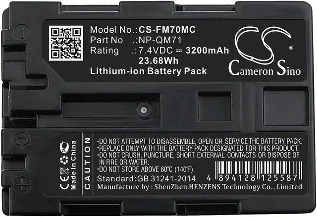 Alt view image 5 of 5 - Estry Battery Replacement for DCR-DVD301 DCR-TRV340 DCR-PC330 DCR-PC105 DCR-TRV19 CCD-TRV328 DCR-TRV260 DCR-TRV11 DCR-TRV27 DCR-TRV18 DCR-TRV50 DCR-TRV38 DCR-TRV140 NP-QM71 NP-FM70 NP-FM71 NP-QM70