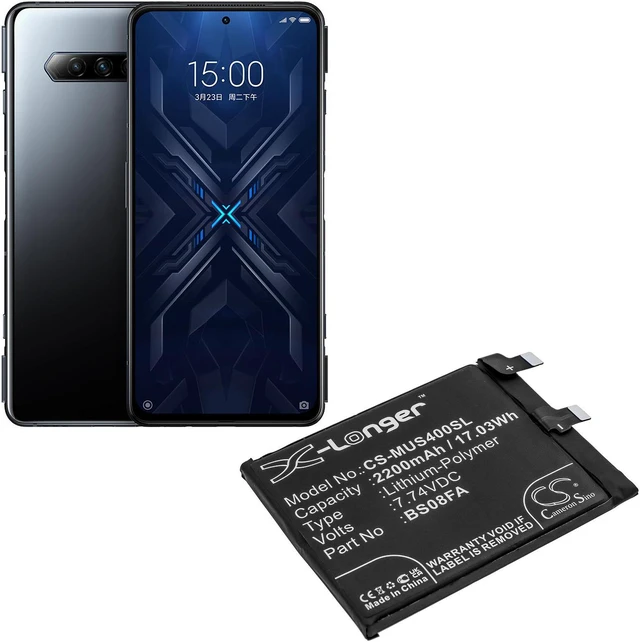Alt view image 5 of 5 - Estry Battery Replacement for Black Shark 4 PRS-H0 Black Shark 4 Pro BS08FA