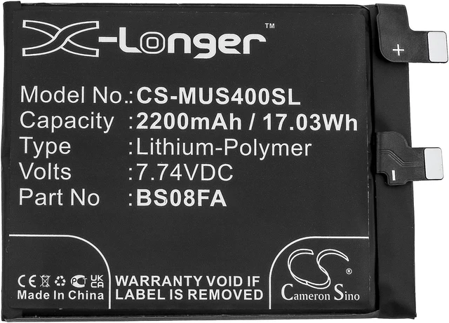 Alt view image 3 of 5 - Estry Battery Replacement for Black Shark 4 PRS-H0 Black Shark 4 Pro BS08FA