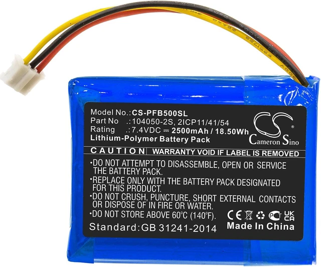 Alt view image 3 of 5 - Estry Battery Replacement for Fidelio HTL9100 Fidelio Soundbar HTL9100 Fidelio E6 Fidelio HTL9300 B5/12 Fidelio E5 Fidelio F5 Fidelio B5 2ICP11/41/54 104050-2S