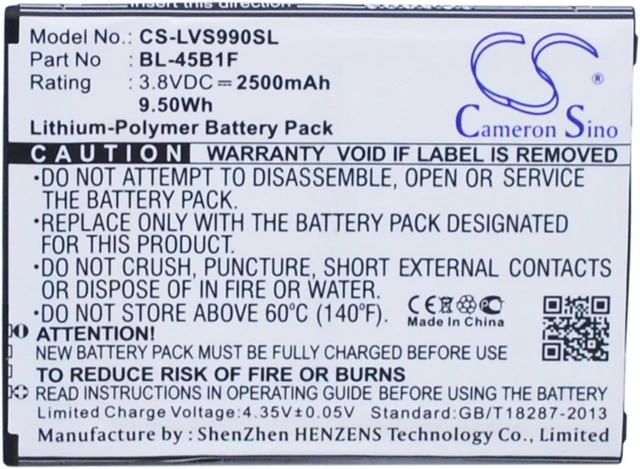 Alt view image 5 of 5 - Estry Battery Replacement for LG K530DY V10 LTE K535T K557 H960YK Stylo 2 V XLTE VS835 F600 K550 K535Y F720S K540 Stylus 2 4G LTE MS550 MS550BK V10 H960 LS775 H962 EAC63118201 BL-45B1F EAC63158401 AAC