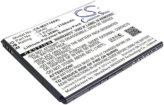 Main image of Estry Battery Replacement for MotoroIa XT1700 XT1676 Moto E3 Moto G4 Play XT1677 XT1921-3 Moto E3 Dual SIM XT1768 XT1607 XT1921-5 XT1600 XT1670 Moto E4 Dual SIM LTE XT1762 SNN5967B SNN5967A GK40