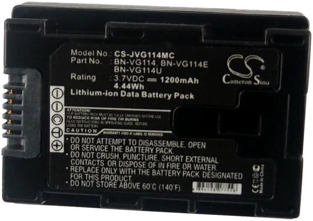 Alt view image 5 of 5 - Estry Battery Replacement for GZ-HM350 GZ-MS240 GZ-E220 GZ-HM845 GZ-HD620BEU GZ-HM300U GZ-MS210AEU GZ-MG750BEK GZ-MS230AUS GZ-MS110BUC BN-VG114 BN-VG114SU BN-VG114E BN-VG114US BN-VG114AC BN-VG114U