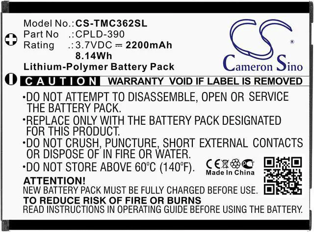 Alt view image 3 of 3 - Estry Battery Replacement for T-Mobile Catalyst 3622A CPLD-390