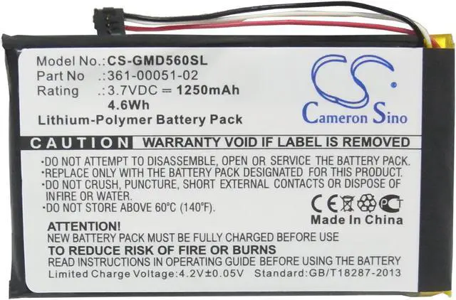 Alt view image 5 of 5 - Estry Battery Replacement for Dezl 570 Dezl 650LM Dezl 560LMT Dezl 560 SAT NAV Dezl 560LT nuvi 52LM 5\'\' 361-00051-02