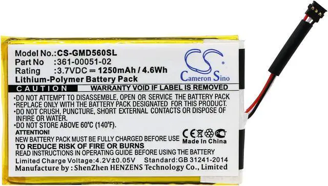 Alt view image 3 of 5 - Estry Battery Replacement for Dezl 570 Dezl 650LM Dezl 560LMT Dezl 560 SAT NAV Dezl 560LT nuvi 52LM 5\'\' 361-00051-02