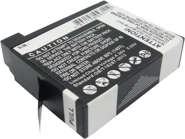Alt view image 4 of 5 - Estry Battery Replacement for GP Hero 4 Hero 4 Black Hero 4+ Hero 4 Silver 335-06532-000 AHDBT-401
