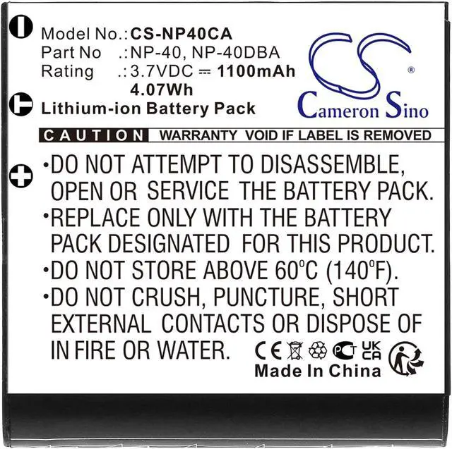 Alt view image 3 of 5 - Estry Battery Replacement for Somikon DVR-853 DVR-853.IR