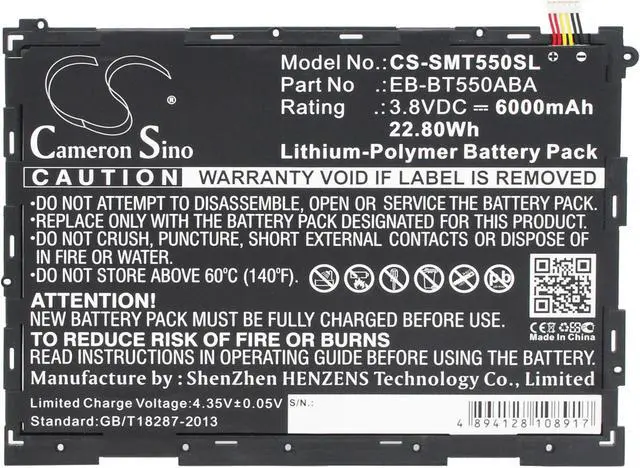 Alt view image 5 of 5 - Estry Battery Replacement for SM-T550 SM-P350 SM-P555 SM-P550 SM-P351 Tab A Plus 9.7 Tab A 9.7 SM-P555Y SM-T555C SM-T555 Tab A Plus 9.7 WiFi EB-BT550ABA EB-BT550ABE