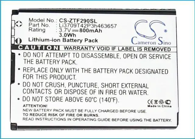 Alt view image 5 of 5 - Estry Battery Replacement for N281 Z221 Z222 F290 Li3708T42P3h463657 Li3709T42P3h463657