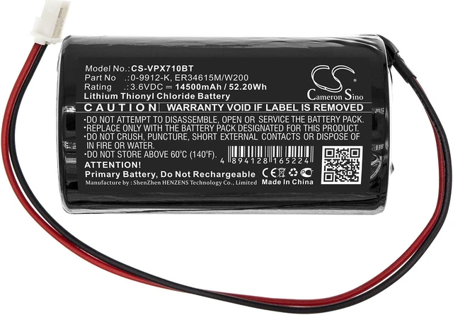 Alt view image 3 of 5 - Estry Battery Replacement for Visonic Powermax BellBox MCS-730 MCS-710 MCS730AC MCS-720 SR720PG2 PG2- alexor SR730PG2 09912K PCL9058 0-9912-K ER34615M/W200 U-ER34615M/W200(A) ER34615M/W200(A)