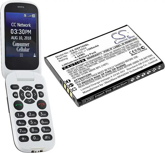 Alt view image 4 of 4 - Estry Battery Replacement for Doro 7050 Flip 7050TL SmartEasy 7050 7060 DFC-0180 7441 7070 DBS-1350A