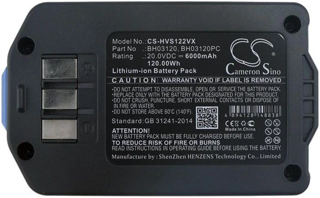 Alt view image 5 of 5 - Estry Battery Replacement for Hoover Air Cordless 20 Volt Upright Vacuum Cleaner Air Cordless 2-in-1 Deluxe Stick BH50140 Air Cordless 20 BH52100PC BH03120 BH03100 44139 BH03120PC 440005973 440005966