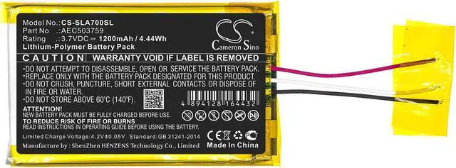 Alt view image 3 of 5 - Estry Battery Replacement for Arctis 3 Arctis 1 Arctis 7 Arctis 7P AEC503759