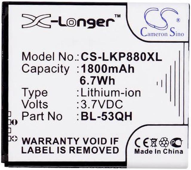 Alt view image 3 of 3 - Estry Battery Replacement for MetroPCS MS870 4G LGMS870 BL-53QH EAC61878605