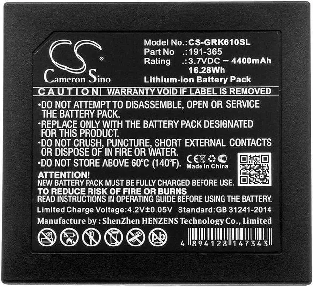 Alt view image 5 of 5 - Estry Battery Replacement for GE Druck DPI620 Genii DPI 620/G Druck IO620 191-356 191-365