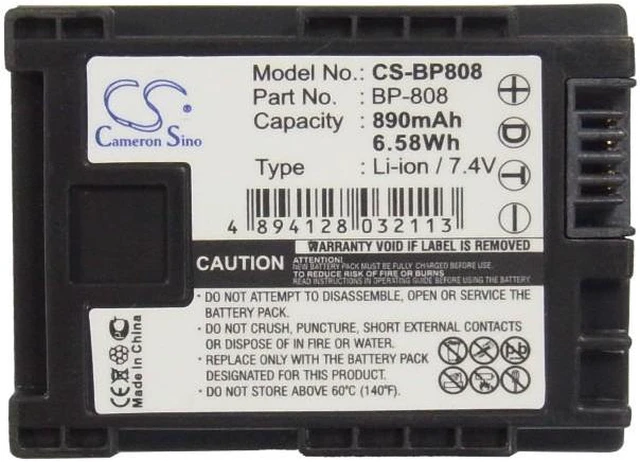 Alt view image 5 of 5 - Estry Battery Replacement for VIXIA HF200 VIXIA HF M32VIXIA HF S20 VIXIA HG21 VIXIA HF G10 VIXIA HF S100 FS400 VIXIA HFM40 VIXIA XA10 VIXIA HF21 VIXIA HF S200 VIXIA HF G30 2740B002 BP-808