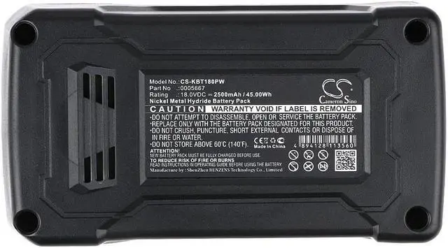 Alt view image 5 of 5 - Estry Battery Replacement for KOBALT K18-NB15A 0005667