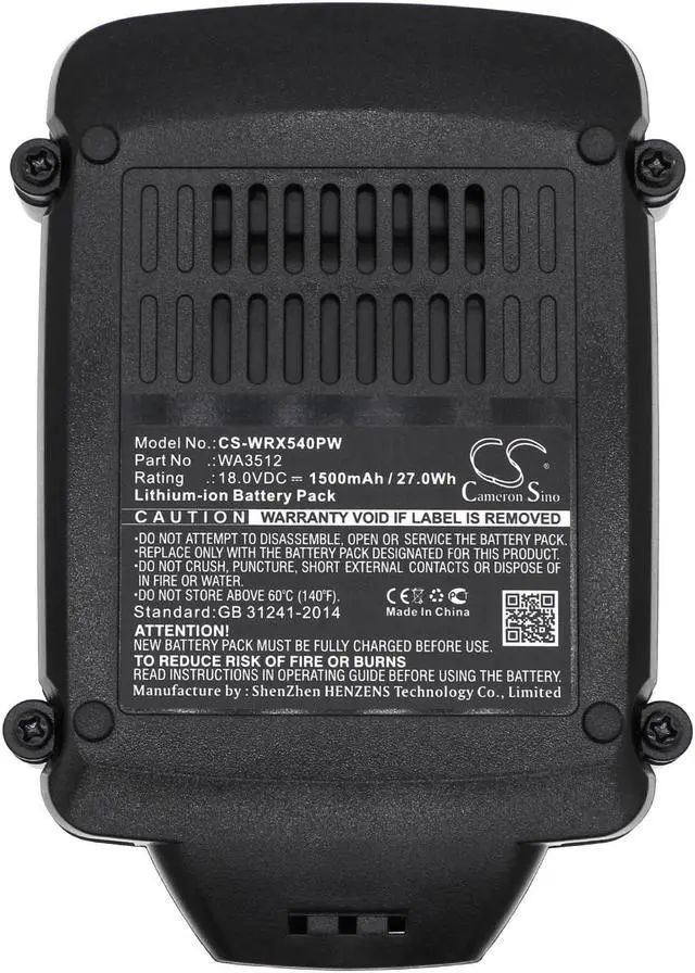Alt view image 5 of 5 - Estry Battery Replacement for Worx WX176 WG251 WX175.9 WG329E.9 WX523 WX026.9 WX175 WG540E.1 WG320 WX166 WX175.1 WX508.9 WU289 WG155.5 WG629E.1 WA3511 WA3516 WA3551.1 WA3523 WA3512 WA3572 WA3512.1