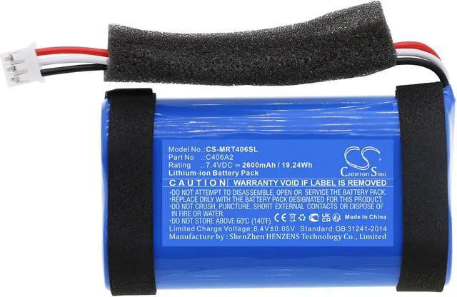 Alt view image 3 of 5 - Estry Battery Replacement for Marshall 1005696 Emberton 1001908 C406A2 C406A2-2