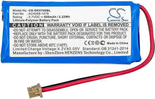 Alt view image 3 of 4 - Estry Battery Replacement for Socket Mobile CHS 7Qi CHS 7XRx CHS 7Xi CHS 7X CHS 7XiRx AC4059-1479