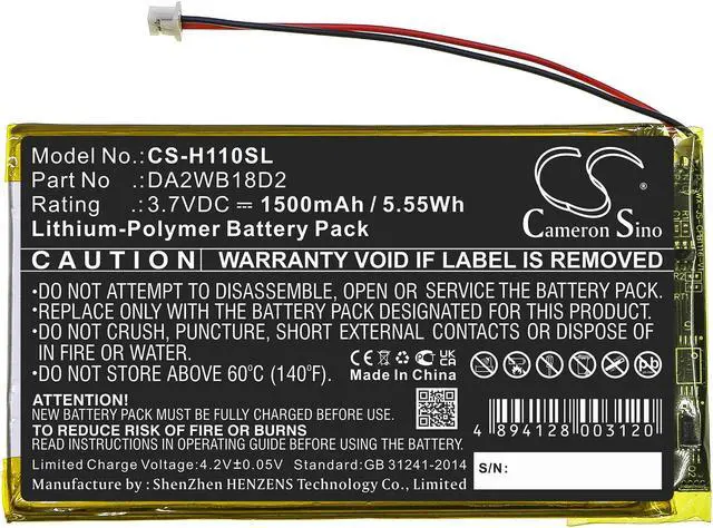 Alt view image 3 of 5 - Estry Battery Replacement for iRiver H320 H140 H110 H120 H340 MP3 Playmer DA2WB18D2
