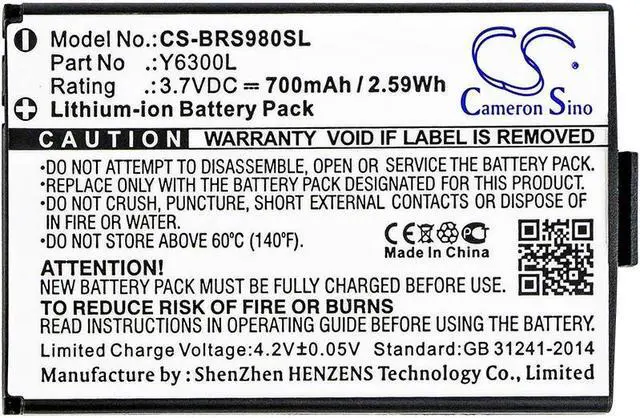 Alt view image 3 of 3 - Estry Battery Replacement for Blinc TORC V200 ONEAL RT-712 RF710 G2 RX-960 RF-730 RS-980 Y6300L